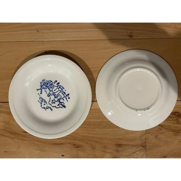 RARE VTG 14 Piece Tea Set Edwin M Knowles China Semi Vitreous Dutch Boy & Girl - Picture 8 of 14